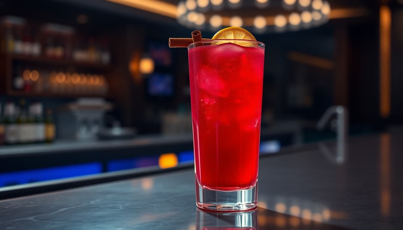 Cranberry Cinnamon Rum Fizz