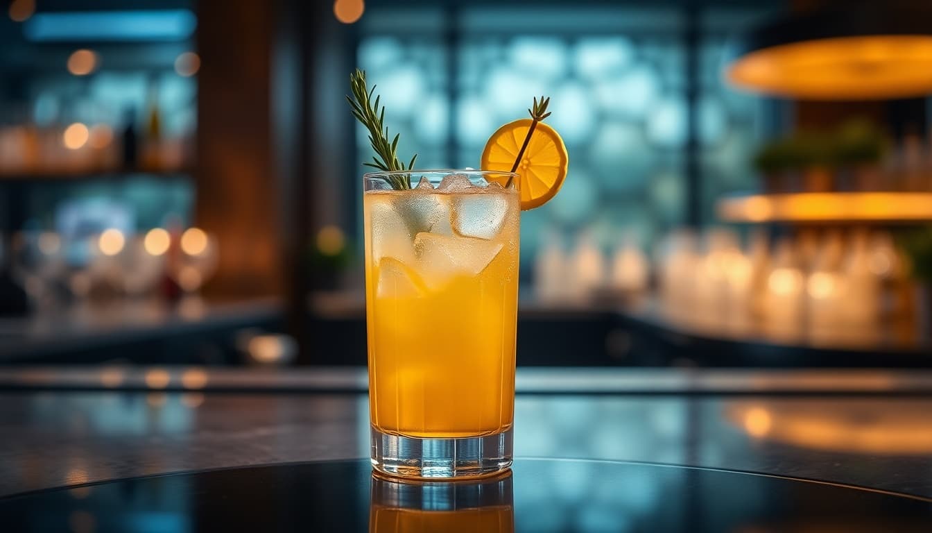 Ginger Rosemary Fizz