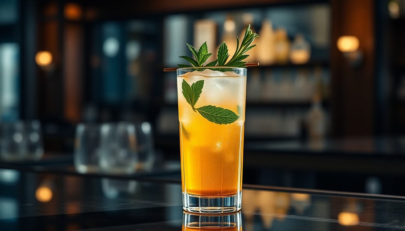 Minted Rosemary Whiskey Smash