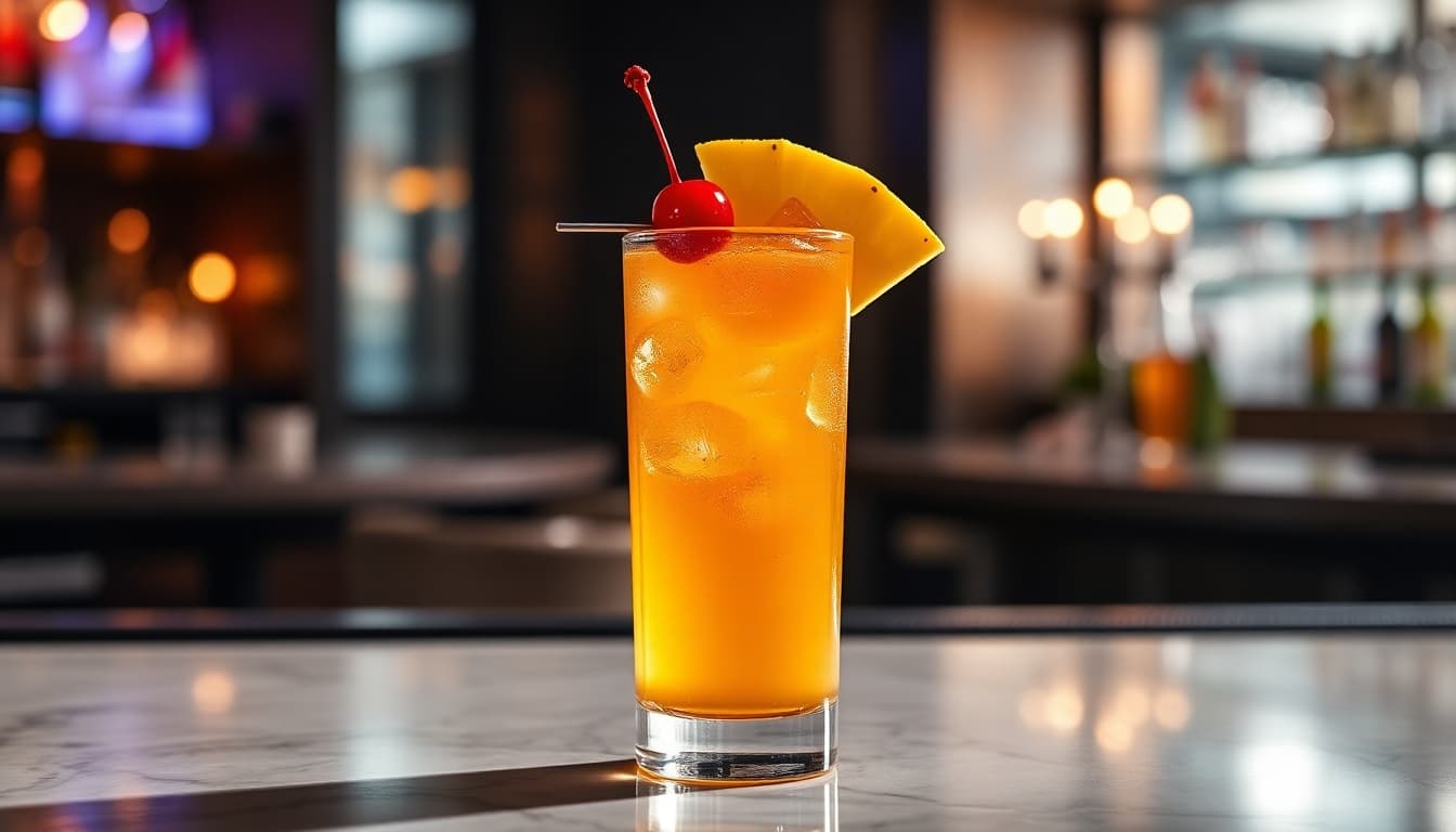 Pineapple Sunset Fizz