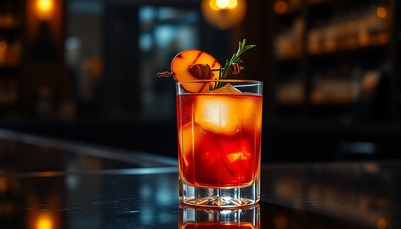 Smoked Texas Peach Old Fashioned