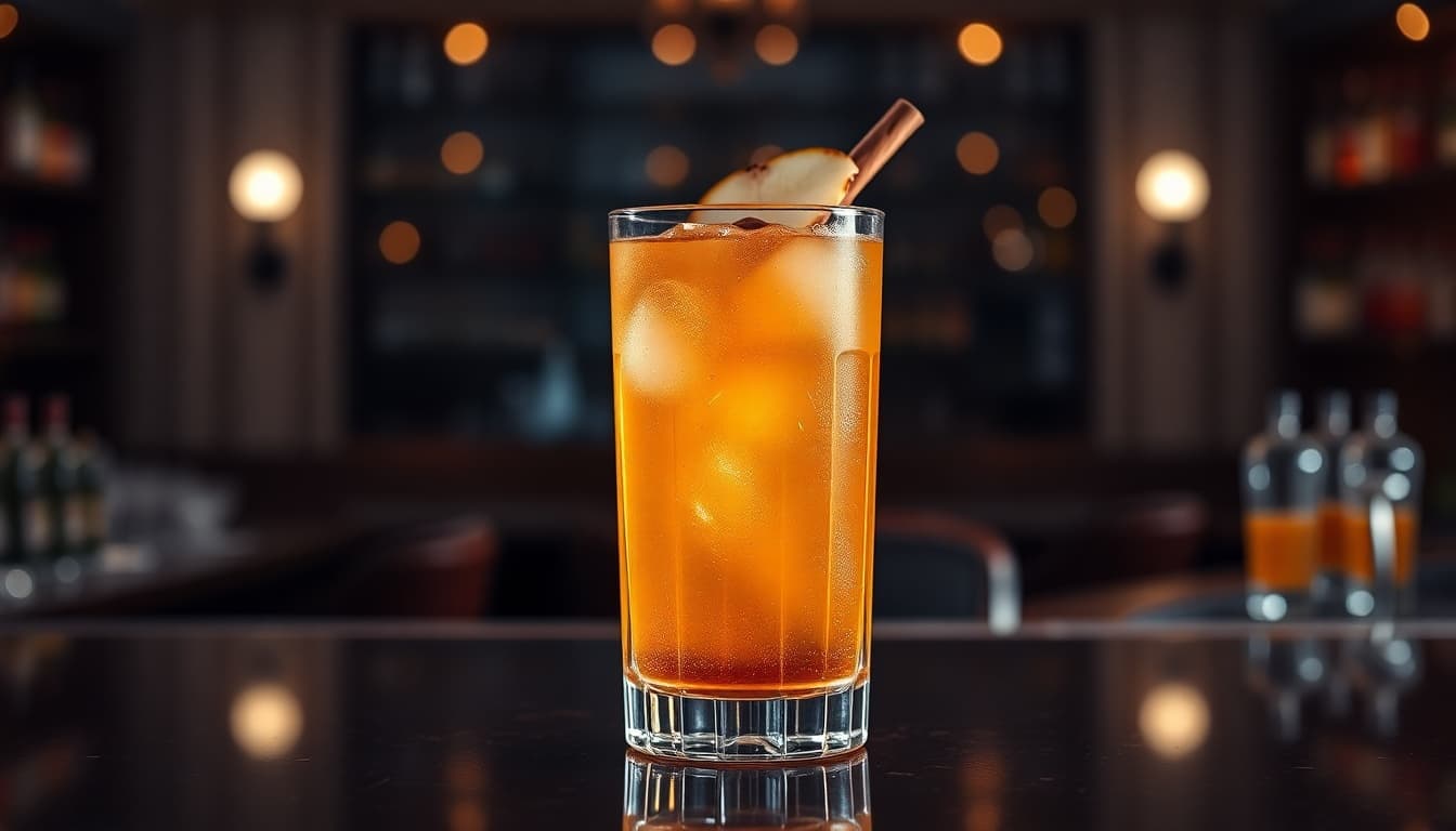 Spiced Pear Gin Fizz