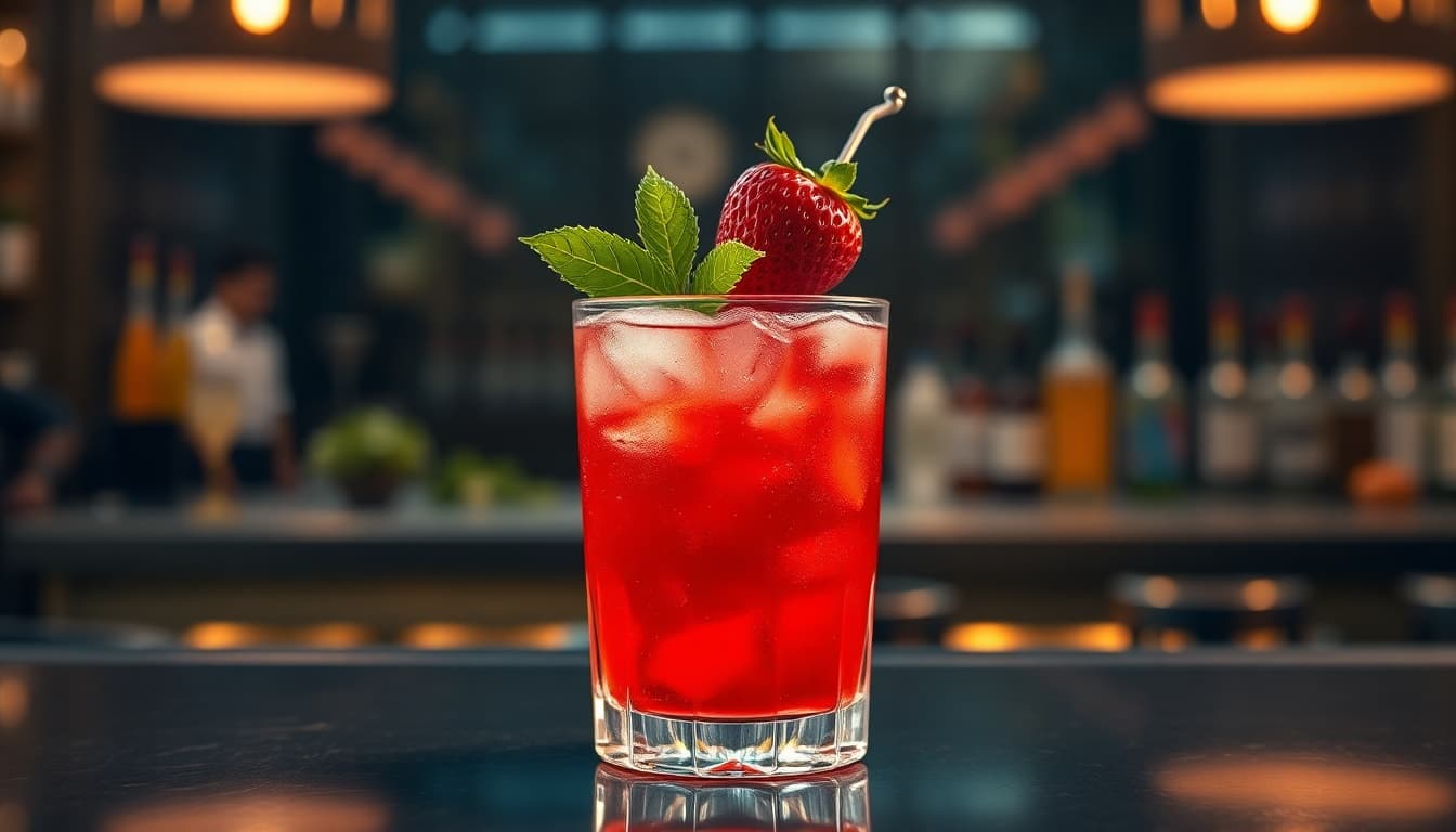 Strawberry Basil Vodka Smash