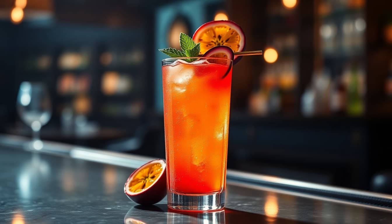 Tropical Passion Tequila Fizz