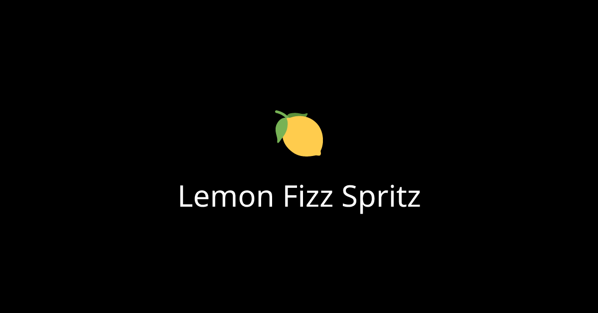 How to make a Lemon Fizz Spritz cocktail. Lemon Fizz Spritz cocktail ...