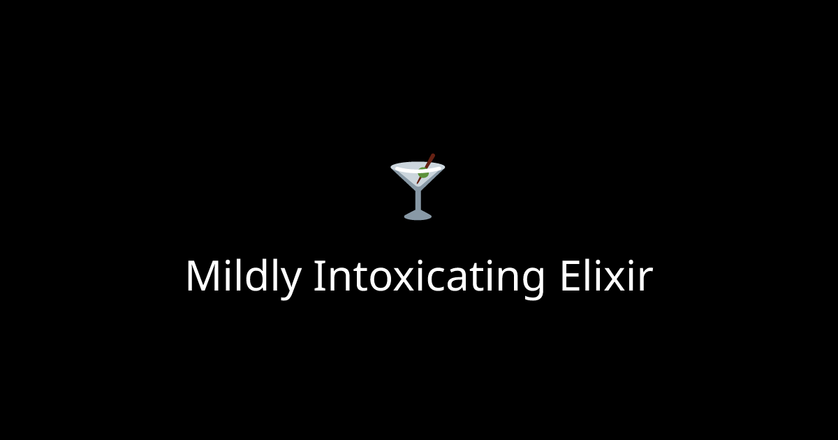 How to make a Mildly Intoxicating Elixir cocktail. Mildly Intoxicating ...